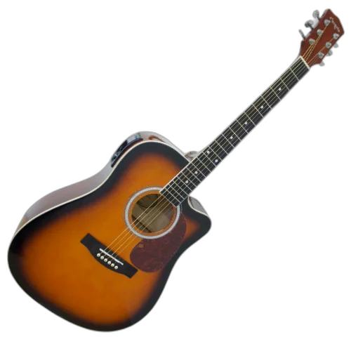 Violão Eletroacústico Marquês VA01 SB EQ Sunburst Brilho com EQ Ativo LC-05 5 Bandas e Afinador