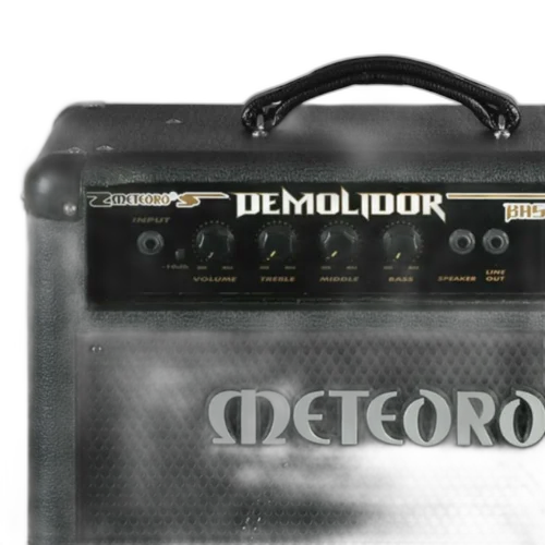 Amplificador Meteoro Demolidor FWB50 50W 10 Polegadas para Contrabaixo com Equalizador 3 Bandas Entrada Auxiliar Saída de Fones e Falante 10" para Prática e Ensaios