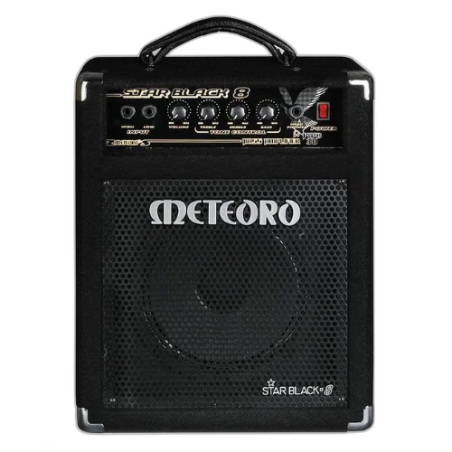 Amplificador Meteoro Star Black 8 30W 8 Polegadas para Contrabaixo com Falante 8" Entrada Alta Impedância Saídas para Caixa Externa