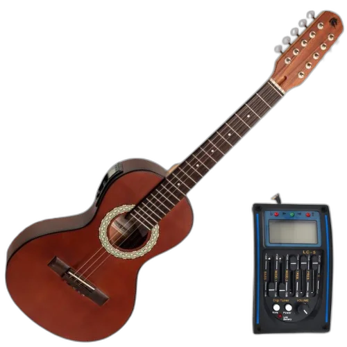 Viola Ponteio Eletroacústica Marquês VIL-137 CTS EQ Castanho Fosco com Equalizador Ativo LC-5 5 Bandas Corpo Laminado Braço Cedro e Escala Rosewood