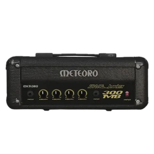 Cabeçote Meteoro 300 MB RMS para Contrabaixo com Filtros Voicing (Lo Cut, Mid Contour, Hi Boost) Pad -10dB para Ativo Saída para Caixa Externa e Gabinete em Alumínio Preto para Som Limpo e Potente