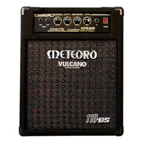 Amplificador Meteoro Space Jr. Super Bass M750 75W 10 Polegadas para Contrabaixo com Falante 10" e Entradas Hi/Low para Som de Alta Definição em Formato Monitor Compacto