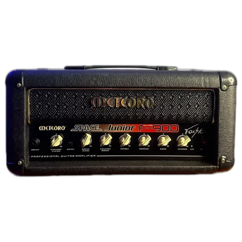 Cabeçote Meteoro Space Jr. Faiska F900 G RMS para Guitarra com 2 Canais (Clean + Drive) Reverb Digital EQ 3 Bandas Effect Loop Aux In Saída para Caixa Externa