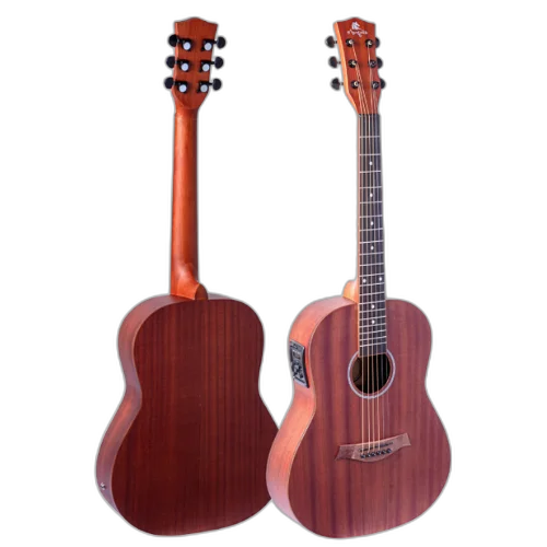 Violão Eletroacústico Aço Marquês VA-236 MGS EQ Mahogany Fosco com Corpo Baby Cutaway e Pré 4T 4 Bandas Afinador Microfone Interno