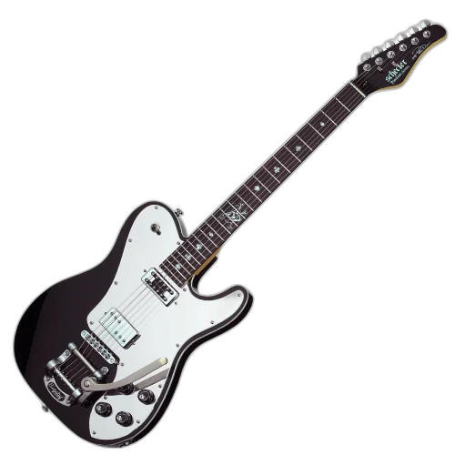 Guitarra Schecter Pete Dee PT Gloss Black KOR com Corpo em Amieiro Braço em Maple Bolt-on Perfil Thin Escala em Jacarandá com 22 Trastes Médios Captadores Schecter Diamond SuperRock Custom Alnico 164