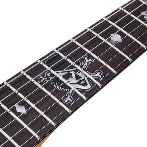 Guitarra Schecter Pete Dee PT Gloss Black KOR com Corpo em Amieiro Braço em Maple Bolt-on Perfil Thin Escala em Jacarandá com 22 Trastes Médios Captadores Schecter Diamond SuperRock Custom Alnico 164