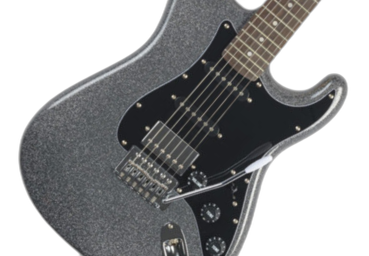 Corpo Superstrato Space Grey Sparkle com Escudo Preto