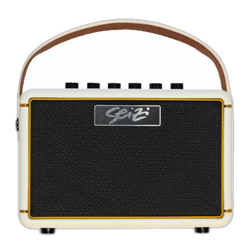 Amplificador para Guitarra Seizi Smart Amp 10W White com Bluetooth Efeitos Bateria Eletrônica Entrada para Microfone e Pilhas Recarregáveis 10361148