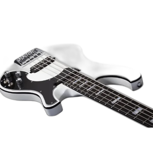 Contrabaixo Schecter Stargazer-4 Gloss White com Corpo em Mogno Braço em Maple Escala em Ébano com Captadores Schecter USA SuperRock Vintage Ponte Schecter com TonePros Roller Tune-O-Matic 683