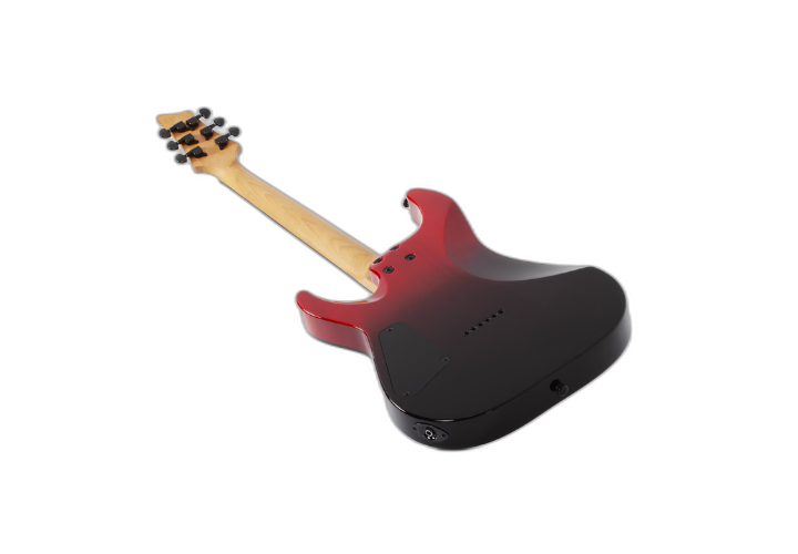 Corpo Basswood com Acabamento Blood Burst e Binding Branco