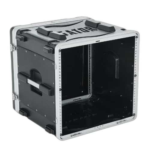 Case para Periférico Gator 10U Polietileno 19" GR 10L com Estrutura em Polietileno Ultra Resistente Alças Ergonômicas Travas Reforçadas Rodas e Tampa Frontal Removível Proteção Robusta e Prática para Rack 10 Unidades 19"