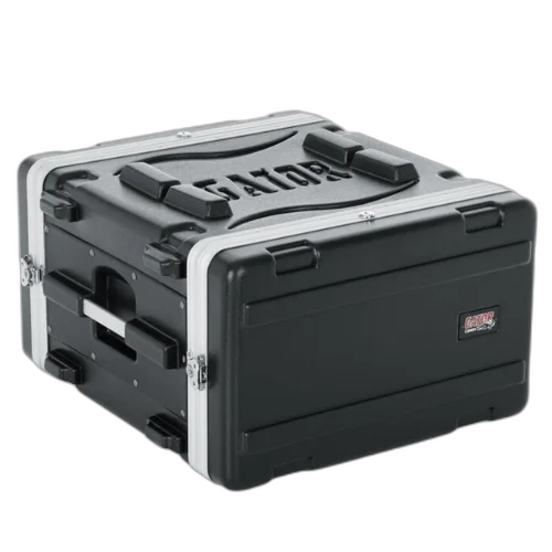 Case para Periférico Gator 6U Polietileno 19 GR 6L com Estrutura em Polietileno Ultra Resistente Alças Ergonômicas Travas Reforçadas Rodas e Tampa Frontal Removível Proteção Robusta e Prática para Rack 6 Unidades 19"