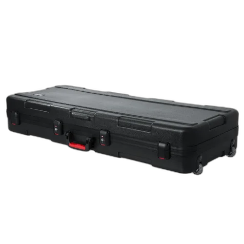 Case para Teclado Gator GTSA Key 61 Moldado 5/8" com Rodinhas para Teclados de 61 Teclas com Estrutura Moldada Ultra Resistente Interior Acolchoado Alças Ergonômicas Travas Reforçadas e Rodas para Transporte