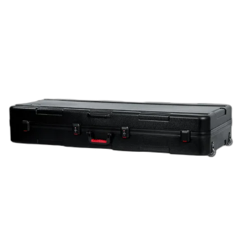Case para Teclado Gator GTSA Key 76D Moldado 6/8" Extra com Rodinhas para Teclados de 76 Teclas com Estrutura Moldada Ultra Resistente Interior Acolchoado Alças Ergonômicas Travas Reforçadas e Rodas para Transporte