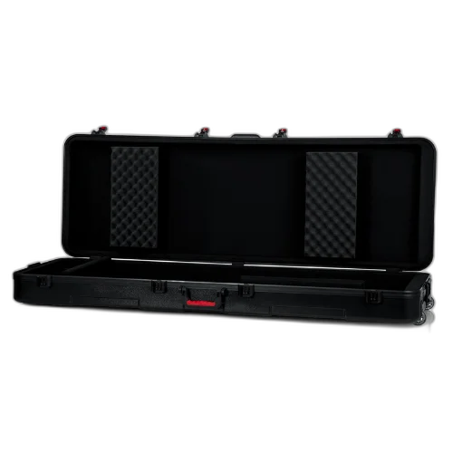 Case para Teclado Gator GTSA Key 88 Moldado 7/8" com Rodinhas para Teclados de 88 Teclas com Estrutura Moldada Ultra Resistente Interior Acolchoado Alças Ergonômicas Travas Reforçadas e Rodas para Transporte