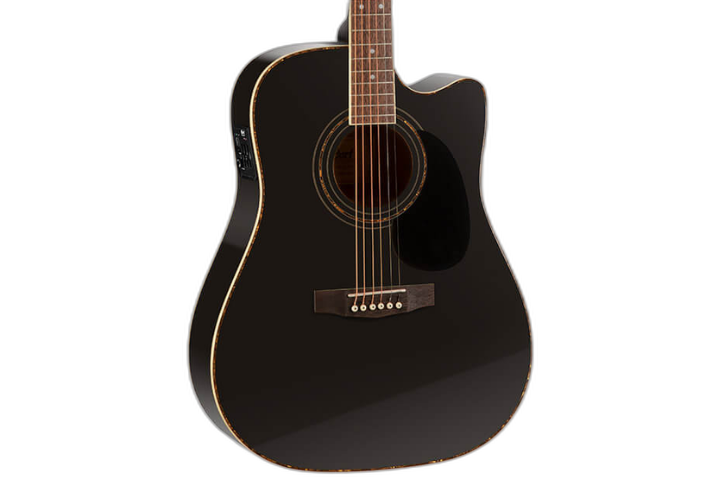 Corpo Dreadnought com Cutaway Veneziano e Roseta Tiger Acryl