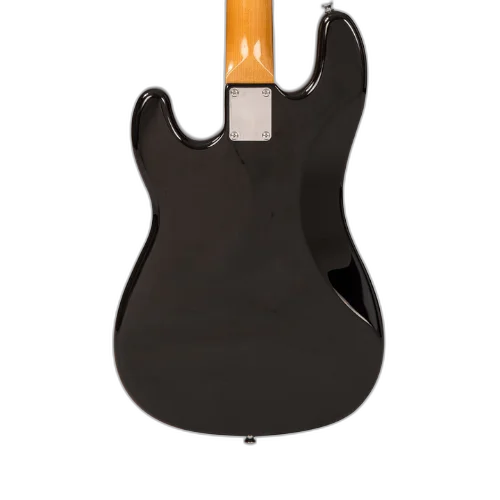 Contrabaixo Vintage Reissued V4BK P-Bass Boulevard Black com Corpo Poplar Oriental Braço Hard Maple Parafusado Escala Rosewood Captador Wilkinson Single Coil Split-Coil Ponte Wilkinson Compensada
