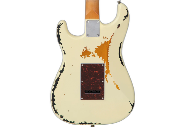 Corpo Destressed White On Sunburst com Placa 3 Camadas