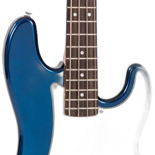 Contrabaixo Vintage V4 Reissued Bayview Blue com Corpo Alder Braço Maple Escala Rosewood 20 Trastes Captador Single Coil Wilkinson Ponte Wilkinson Four Saddle