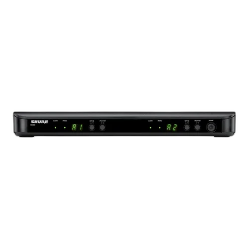 Receptor Shure BLX88 Sem Fio Dual Channel UHF com QuickScan Diversidade Interna 2 Canais Saídas XL