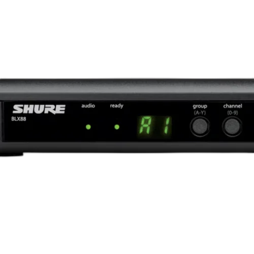 Receptor Shure BLX88 Sem Fio Dual Channel UHF com QuickScan Diversidade Interna 2 Canais Saídas XL
