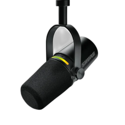 Microfone Shure MV7 USB XLR Dinâmico para Podcast e Vocais Preto com Isolamento de Voz Rejeição Traseira Filtro Anti-choque App ShurePlus MOTIV e DNA do SM7B