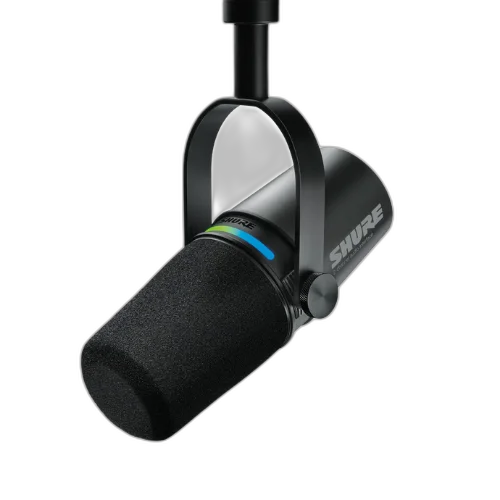 Microfone Shure MV7i Smart Dinâmico USB/XLR com Interface 2 Canais Preto Entrada Combo XLR/¼" Phantom DSP e Touch Panel