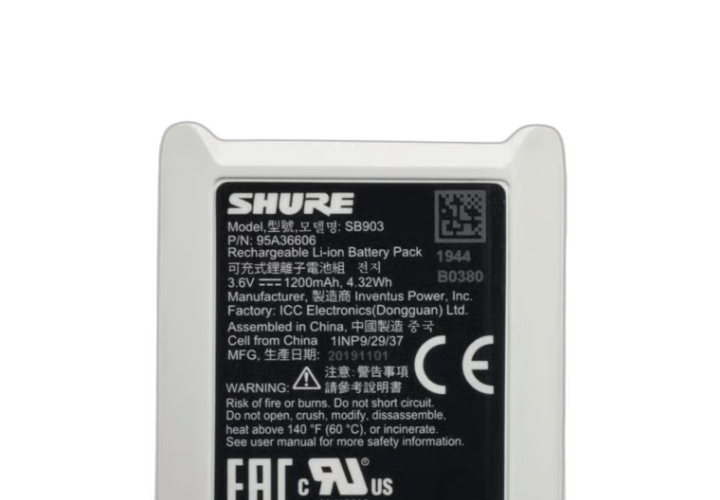 Bateria Shure SB903