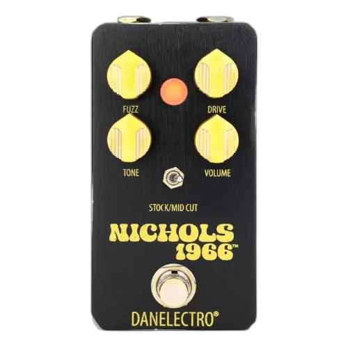 Pedal Danelectro N-66 Nichols 1966 Fuzz Drive com Circuito Analógico NOS e Transistores New Old Stock