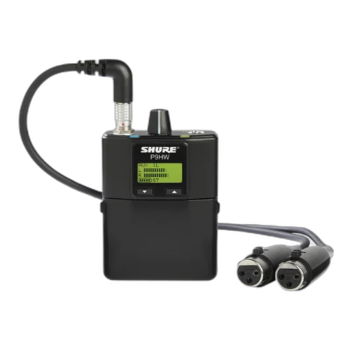 Monitor Bodypack Shure P9HW PSM900 Wired Estéreo 2 Canais com Cabo MixMode EQ 4 Bandas e Limitador de Volume