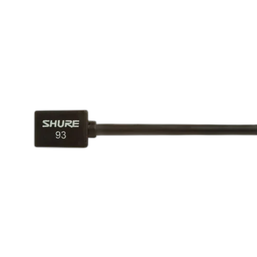 Microfone Shure WL93 Lapela Subminiatura Omnidirecional Condensador Preto com Cabo 1,2m Conector TA4F TQG Presilha Windscreen para Bodypack