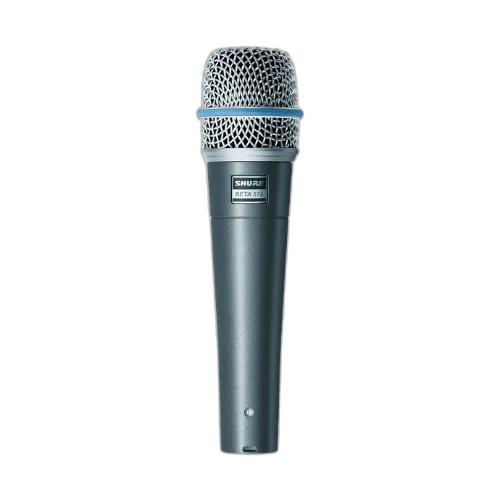 Microfone Shure Beta 57A para Instrumentos Dinâmico Supercardioide com Mount Integrado XLR Shock-Mount Pneumático Neodímio Grade Metálica Resistente