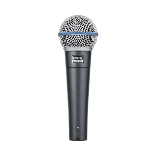 Microfone Shure Beta 58A Vocal Dinâmico Supercardioide com Mount Integrado XLR Shock-Mount Pneumático Neodímio Grade Metálica Resistente