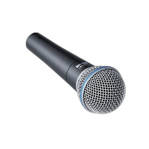 Microfone Shure Beta 58A Vocal Dinâmico Supercardioide com Mount Integrado XLR Shock-Mount Pneumático Neodímio Grade Metálica Resistente