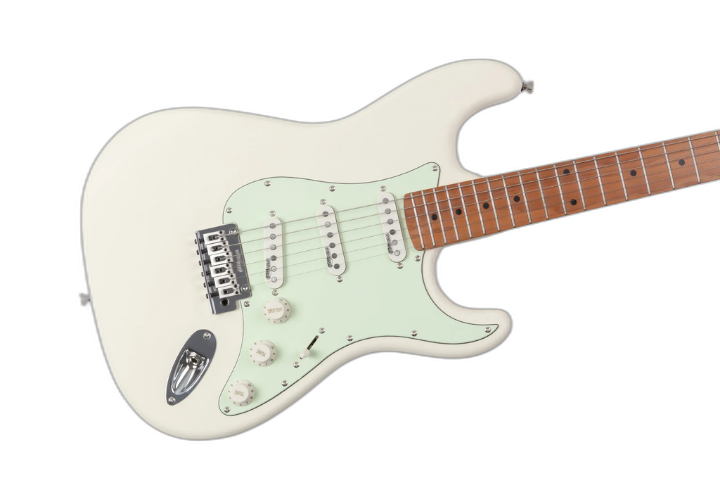 Corpo Aliso Olympic White com Pickguard Mint Green