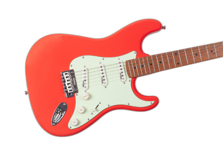 Corpo Alder Fiesta Red com Pickguard Mint Green