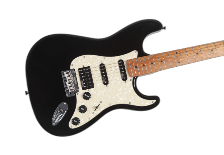 Corpo Alder Black com Pickguard Aged Pearl