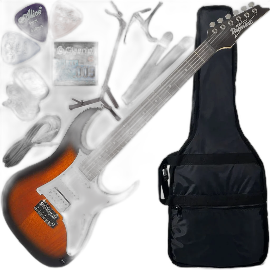 Kit Guitarra Gio Ibanez GRG-140 HSS Sunburst SB Gx02