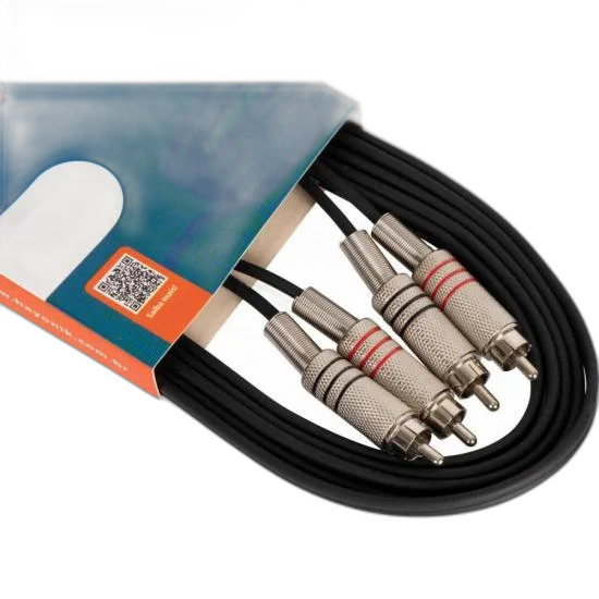 Cabo de Áudio Linha BRASIL 2RCA2 5M Preto HAYONIK