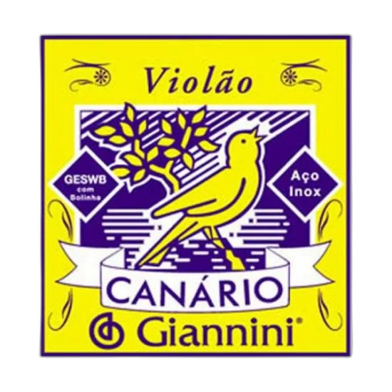 Corda Giannini para Violão Aço com Bolinha 6ª MI GESWB.6 Série Canário - DZ / 12