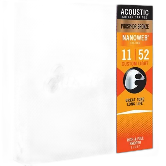 Encordoamento Para Violão .011 Custom Light Phosphor Nanoweb Elixir