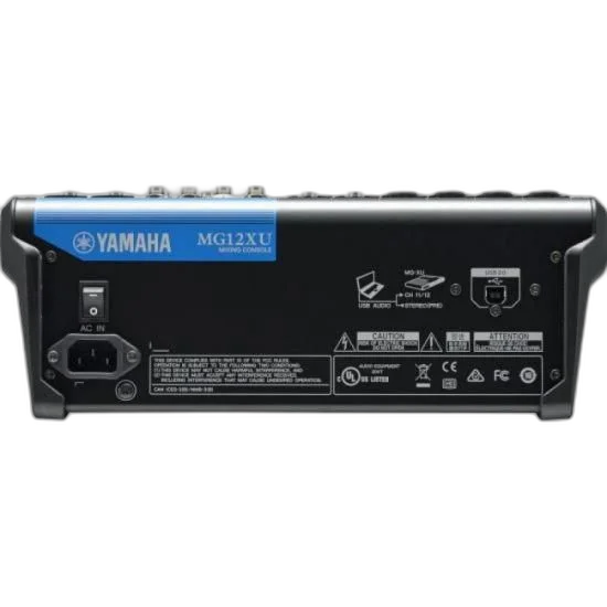 Mesa de Som Analógica Yamaha MG12XU 12 Canais Bivolt Preta