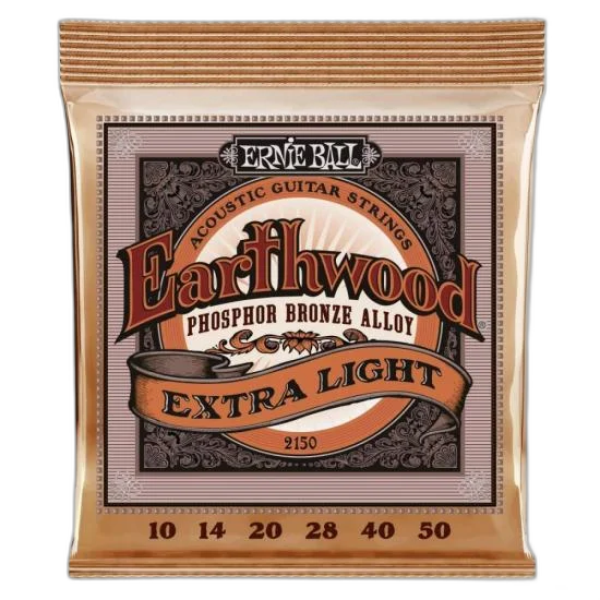 Encordoamento Para Violão Aço .010 Extra Leve Earthwood 2150 Ernie Ball