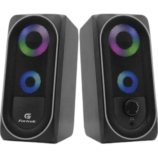 Caixa de Som Gamer Multimídia Fortrek Black Hawk RGB Preta