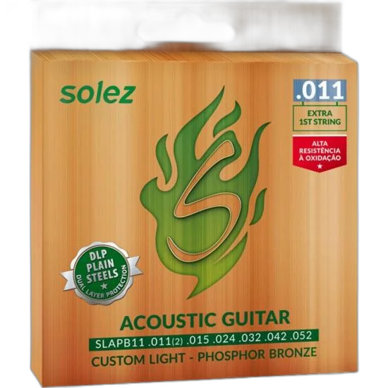 Encordoamento Violão Aço SOLEZ SLAPB11 011 Phosphor Bronze