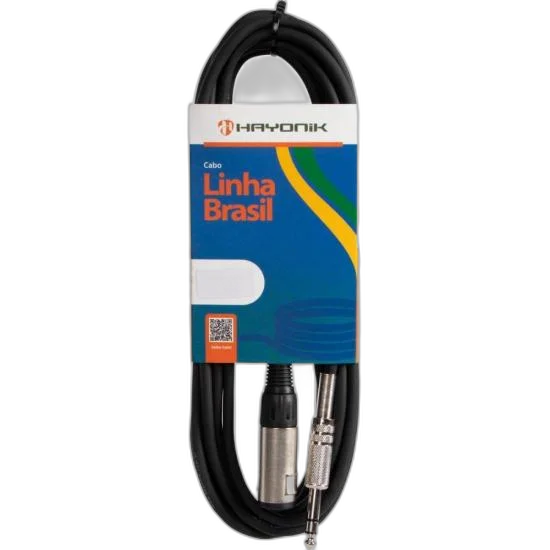 Cabo Extensor P10(F) X P10(M) Estéreo 1Mt Linha BRASIL HAYONIK