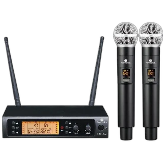Microfone Sem Fio Harmonics HSF-200 Duplo