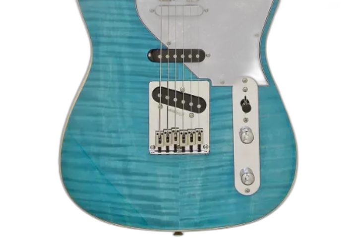 Tampo Flamed Maple Turquoise Blue