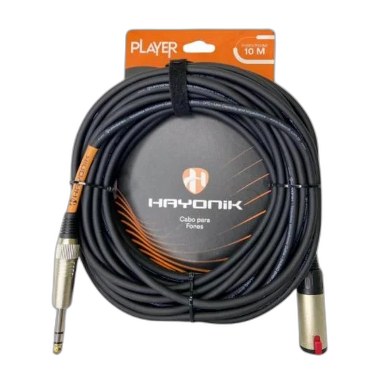 Cabo Extensor Player P10 (F) x P10 (M) 10m Preto Hayonik