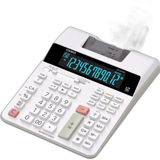 Calculadora Com Bobina Casio FR2650RC 12 Dígitos Branca